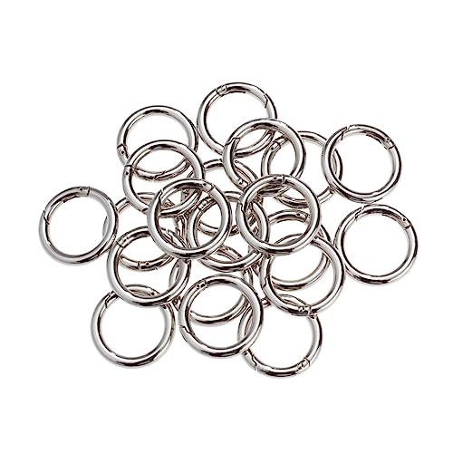 COOPHYA 20 Stück Zinklegierung Sprungringe Silber Schlüsselring für Schmuckherstellung Langlebig und Korrosionsbeständig für Diy Projekte und Anwendungen COOPHYA 20 Stück Zinklegierung Sprungringe Silber Schlüsselring für Schmuckherstellung Langlebig und Korrosionsbeständig für Diy Projekte und Anwendungen von COOPHYA