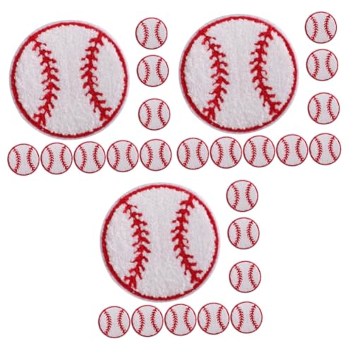 COOPHYA 3 Sätze Gesticktes Baseball-etikett Hosenflicken Zarte Kleiderflicken Schuhreparatur Stickrahmen Baseball-patches Für Den Täglichen Gebrauch Abriebfeste Fellflecken 10 Stück * 3 von COOPHYA