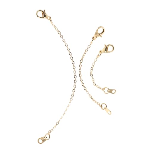 COOPHYA 3 Stück Teiliges Kettenverlängerungs für Armbänder und Fußkettchen Goldene Kettenverlängerung für Diy Schmuckherstellung Haltbarem Material COOPHYA 3 Stück Teiliges Kettenverlängerungs für Armbänder und Fußkettchen Goldene Kettenverlängerung für Diy Schmuckherstellung Haltbarem Material von COOPHYA