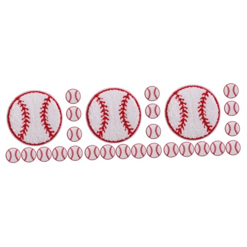 COOPHYA 30 Stück Austauschbare Baseball Patches Dekorative Aufnäher für Kleidung Strapazierfähig Aufbügeln oder Aufnähen für Jacken Jeans und Rucksäcke von COOPHYA