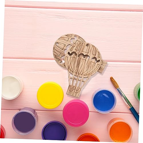 COOPHYA 30 Stück Heißluftballon Holzstücke DIY Handwerkszubehör Dekoration Holz Ausschnitte für Bastelprojekte Leicht und Vielseitig Einsetzbar für Partys und Feiertage von COOPHYA