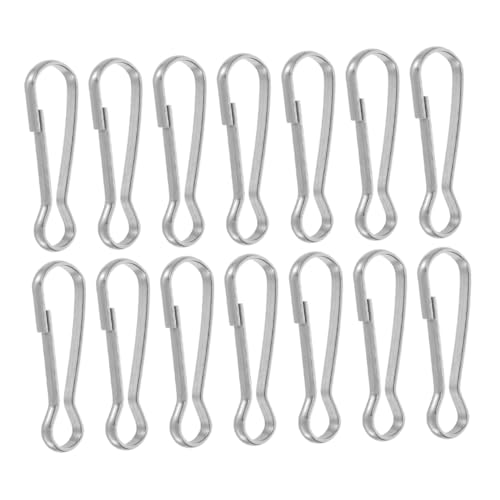 COOPHYA 30 Stück Multifunktionale Federklammern Für Lanyards Karabinerhaken Lanyard Hardware Clips Flaggenklammern Metallflaggen Karabinerhaken Haustiermarken Clips Silber von COOPHYA