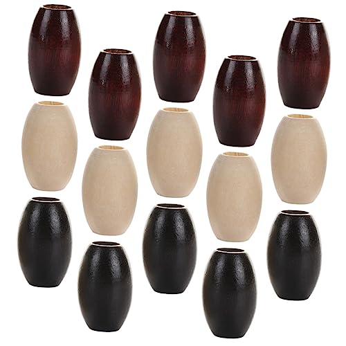 COOPHYA 30 Stück Oval Holzperlen Diy Schmuckperlen Holz Große Lochperlen Natur Weinrot für Armbänder und Bastelarbeiten COOPHYA 30 Stück Oval Holzperlen Diy Schmuckperlen Holz Große Lochperlen Natur Weinrot für Armbänder und Bastelarbeiten von COOPHYA