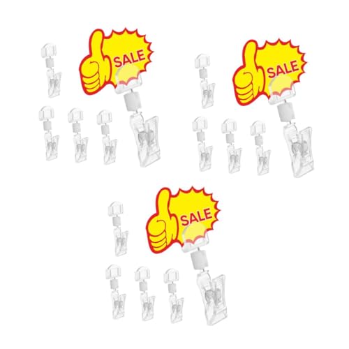COOPHYA 30 Stück Preisschild Clips Für Warenschilder, Clips Für Warenschilder, Klammern Für Warenschilder, Etiketten Clips, Display Clips Für Den Einzelhandel, Clips Für Warenschilder von COOPHYA