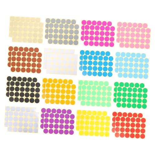 COOPHYA 32 Blatt Kleine Runde Klebepunkte Selbstklebende Farbpunkte Ablösbare Aufkleber für Büro und Klassenzimmer Praktische Markierungspunkte für Organisation COOPHYA 32 Blatt Kleine Runde Klebepunkte Selbstklebende Farbpunkte Ablösbare Aufkleber für Büro und Klassenzimmer Praktische Markierungspunkte für Organisation von COOPHYA