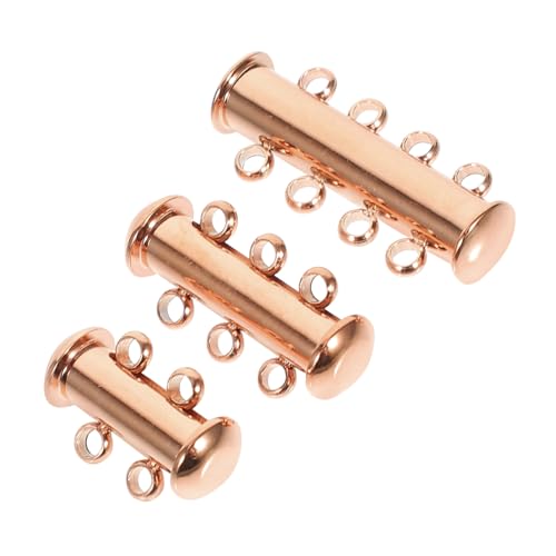 COOPHYA 3Stücke Teiliges Metallverschluss für Perlenarmbänder Rostfreier Schmuckverschluss für und DIY Projekte Roségold von COOPHYA