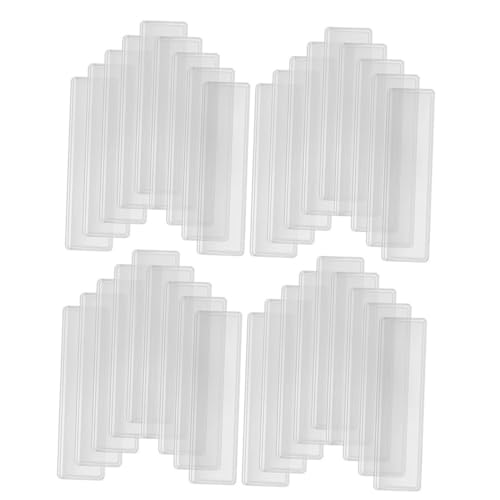 COOPHYA 4 Bögen Wasserfestes Klebeetikett, Klebeetikett, Transparente Taschen, Taschenetikettenhalter, Etikettenhalter, Selbstklebende Kunststoffetiketten, Regaletikettenhalter, von COOPHYA