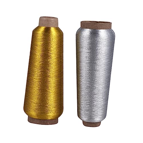 COOPHYA 4 Rollen Faden für die Computerstickerei bastelsets für embroidery dekoring dekoration handwerkskunst Quilten Nähnadeln freundschaftsarmbänder Stickfaden Stickgarn Silver von COOPHYA