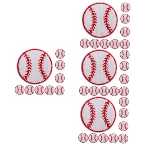 COOPHYA 4 Sätze Gesticktes Baseball-etikett Gestickte Aufnäher Buchstabenflecken Schuhreparatur Stickrahmen Kleidungsflecken Für Den Täglichen Gebrauch Kompakte Kleiderflicken 10 Stück * 4 von COOPHYA