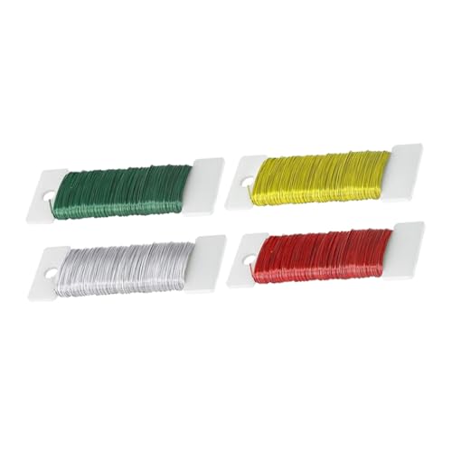 COOPHYA 4 Stück Handgewebter Draht Zur Herstellung Von Schmuckbändern Basteldraht Dicker Draht Zum Basteln Draht Zur Kranzherstellung Draht Mit Blumenstielen Armbanddraht Zur von COOPHYA