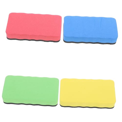 COOPHYA 4 Stück Tafel Und Whiteboard Reinigungstücher, Rechteckige Radiergummis, Gebürsteter Radiergummi, Kinderradierer, Trockenreinigungstafel, Whiteboard Tücher, Reinigungstuch Für von COOPHYA