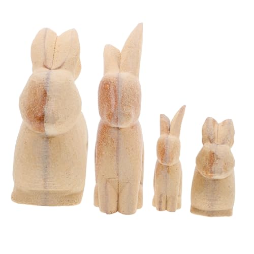 COOPHYA 4 Stück Teiliges Unvollendete Holz Osterhasen Figuren zum Basteln Diy Malerei für Zuhause und Büro Handgefertigte Tischdekoration Beige COOPHYA 4 Stück Teiliges Unvollendete Holz Osterhasen Figuren zum Basteln Diy Malerei für Zuhause und Büro Handgefertigte Tischdekoration Beige von COOPHYA