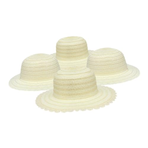 COOPHYA 4 Stück Weiße Strohhüte für Diy und Sonnenhut für Jungen für Strand Sommeraktivitäten und Projekte COOPHYA 4 Stück Weiße Strohhüte für Diy und Sonnenhut für Jungen für Strand Sommeraktivitäten und Projekte von COOPHYA