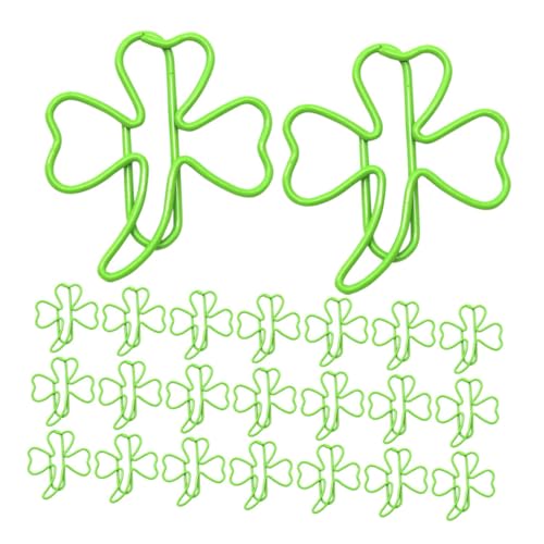 COOPHYA 40 Stück Büroklammern im Design Dekorative Grüne Metallklammern für Notizen Lesezeichen und Dokumente für Büro und Zuhause Hochwertige Paperclips für Effiziente Organisation von COOPHYA