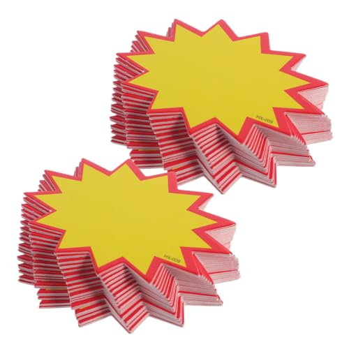 COOPHYA 400 Stück Wiederbeschreibbare Preisschilder für Supermärkte Eyecatching Burst Design Preislabels für Einzelhandel Langlebige und Wiederverwendbare Preisschilder für von COOPHYA