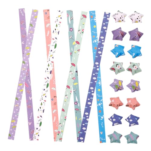 COOPHYA 408 Stück Origami Stern Papierstreifen Für Sterne, Stern Papierstreifen, Papierstern Streifen, Papierstreifen Zum Basteln, Dekorative Papierstreifen, Origami Papier Set, Farbiges von COOPHYA