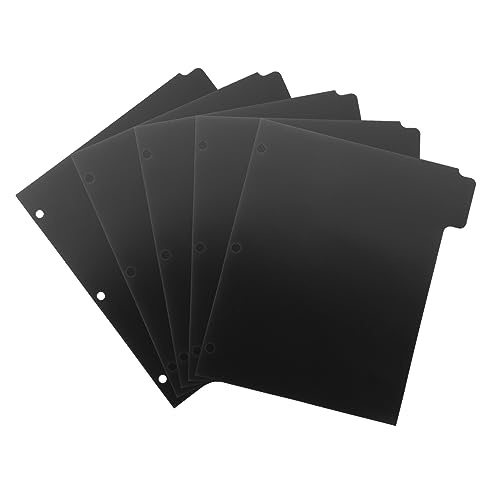 COOPHYA 5 Blätter Trennblätter für Ringordner Teiliges mit Tabs Abnehmbar und Leicht für Büro Schule und Zuhause zur Einfachen Organisation von Dokumenten von COOPHYA