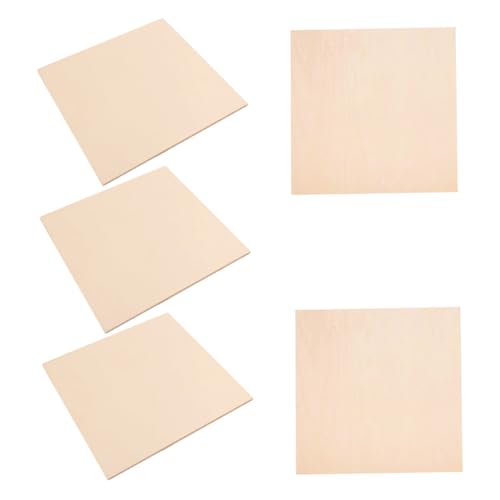 COOPHYA 5 Stück Blätter, Leere Holzplatten, Unbehandelte Holzquadrate, Holzplatte, Bastelholzplatte, Sperrholzplatte, Holzquadrate, Entwurfsbrett, Holz Zum Schneiden von COOPHYA