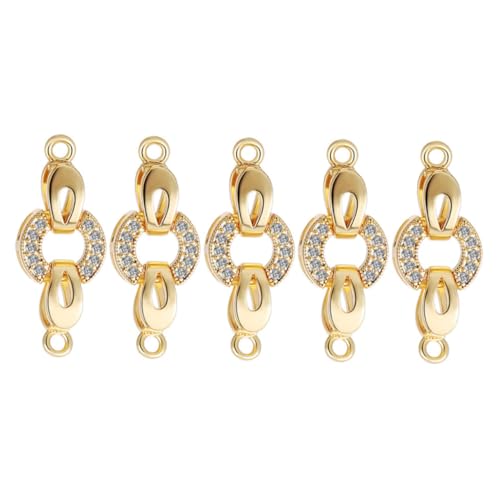 COOPHYA 5 Stück Diy Schmuckverschlüsse für Armbänder und Zirkonia Snap Buckle Connector für Handgefertigten Schmuck für Täglichen Gebrauch COOPHYA 5 Stück Diy Schmuckverschlüsse für Armbänder und Zirkonia Snap Buckle Connector für Handgefertigten Schmuck für Täglichen Gebrauch von COOPHYA