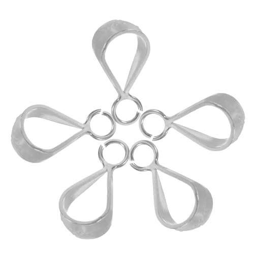 COOPHYA 5 Stück Silber Quetschverschluss für Schmuckherstellung Langlebige Schmuckanhänger Clips für Armbänder und Diy Projekte von COOPHYA
