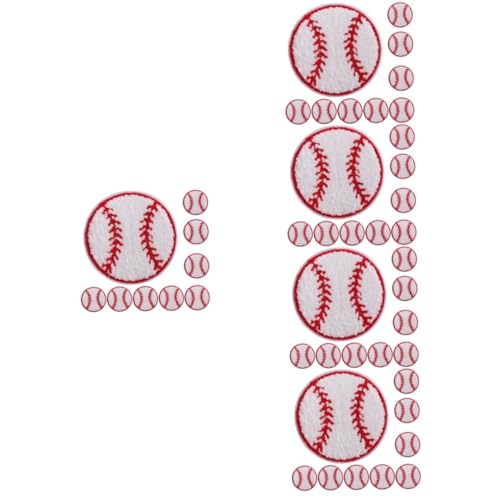 COOPHYA 50 Stück Austauschbare Baseball Patches Dekorative Aufnäher für Kleidung Widerstandsfähige Flicken für Jacken und Hüte zum Aufbügeln oder Aufnähen DIY Bastelbedarf von COOPHYA