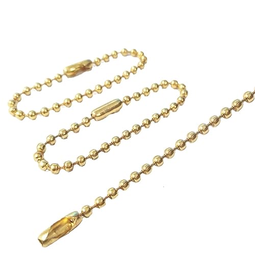 COOPHYA 50 Stück Einstellbare Metallperlen Schlüsselanhänger Kettenverbinder Ballkette für Hundemarken Flaschenanhänger und DIY Bastelarbeiten Gold COOPHYA 50 Stück Einstellbare Metallperlen Schlüsselanhänger Kettenverbinder Ballkette für Hundemarken Flaschenanhänger und DIY Bastelarbeiten Gold von COOPHYA