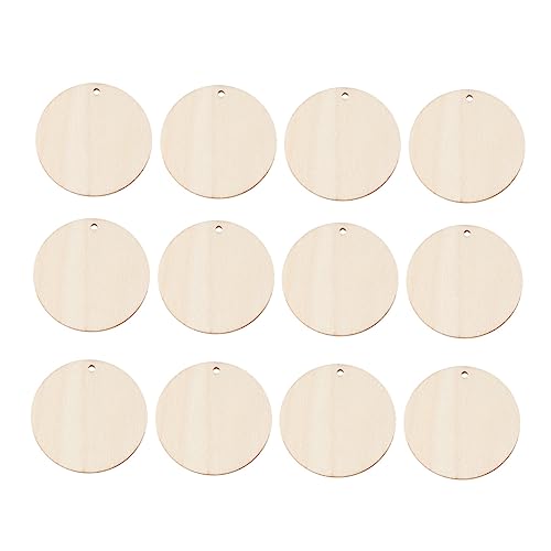 COOPHYA 50 Stück Runde Holzscheiben mit Loch Unfertige Holzstückchen für DIY Bastelprojekte Dekoration Scrapbooking und Geschenkverpackungen COOPHYA 50 Stück Runde Holzscheiben mit Loch Unfertige Holzstückchen für DIY Bastelprojekte Dekoration Scrapbooking und Geschenkverpackungen von COOPHYA