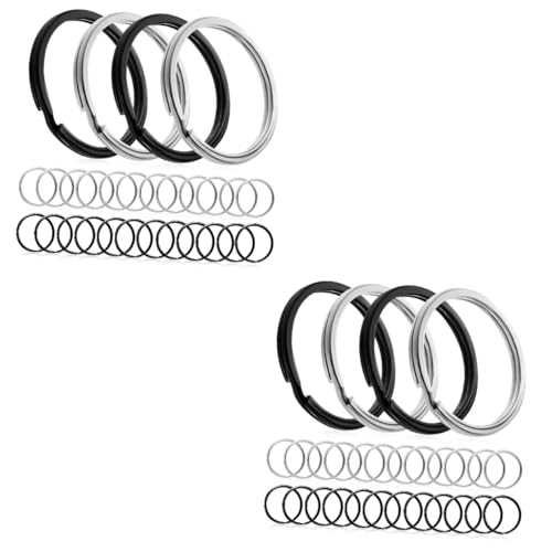 COOPHYA 56 Stück Schlüsselanhänger, Metall, Runde Ringe, Schlüsselanhängerringe Zum Basteln, Schlüsselanhängerringe Zum Basteln, Schlüsselanhängerringe, Kleine Schlüsselbefestigung, von COOPHYA