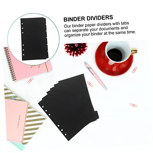 COOPHYA 6 Blätter Trennblätter für Ringbuch Robuste PP Divider mit Tabs für Notizbuch Organizer für Büro und Schule Langlebige Seitentrenner für Bessere Übersicht von COOPHYA