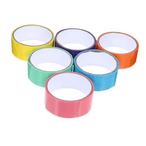 COOPHYA 6 Rollen Bunte Klebebänder für DIY Projekte Set Klebtape für Kreative Bastelideen Geeignet für Erwachsene Sicherem Material für Spiele Verbesserung der Hand Augen Koordination von COOPHYA