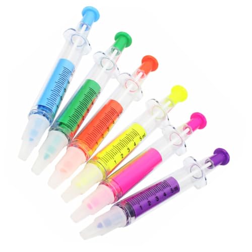 COOPHYA 6 Stück Teiliges Eins Highlighter Pen mit Kugelschreiber Design Marker für Notizen für Bürobedarf von COOPHYA
