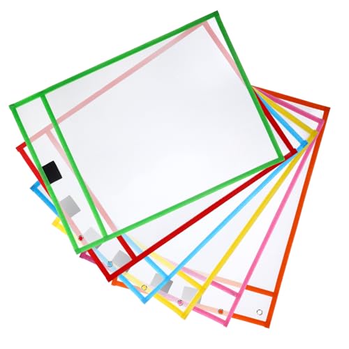COOPHYA 6 Stück Teiliges Transparente Sheet Protector Dokumentenhüllen für Loseblattsammlung Wiederbeschreibbar Glatt Leicht zu Reinigen für Büro Schule Zuhause mit von COOPHYA
