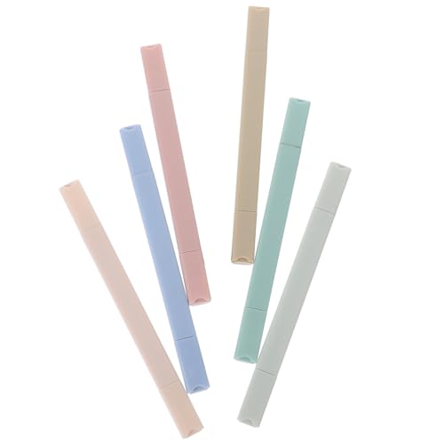 COOPHYA 6Stücke Pastell Highlighter Stifte Doppelkopfm Marker für Notizen Studium Journaling für Schüler und Lehrer mit Leuchtenden Farben für Wichtige Informationen von COOPHYA