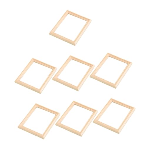 COOPHYA 7 Stück Bilderrahmen Holz Handgefertigte Fotorahmen für Puppenhäuser Rustikale für Diy Miniaturszenen für Bastelliebhaber COOPHYA 7 Stück Bilderrahmen Holz Handgefertigte Fotorahmen für Puppenhäuser Rustikale für Diy Miniaturszenen für Bastelliebhaber von COOPHYA