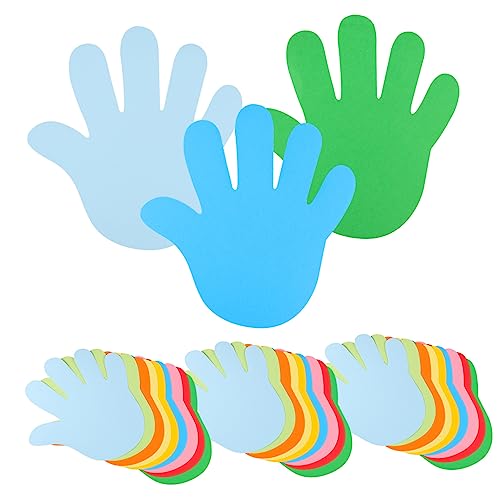 COOPHYA 72 Stück Handabdruck Formen Zum Papierschneiden, Papierausschnitte Für Kinder, Papierausschnitte, Formen, Bunte Handabdruck Ausschnitte, DIY Ausschnitte, Buntes Ausschnittpapier, von COOPHYA