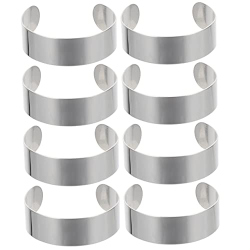 COOPHYA 8 Stück Edelstahl Armband Innenkern Rohlinge Für Armreifen Zur Schmuckherstellung, Manschettenarmbänder Rohlinge, Armband Manschetten Rohlinge, Edelstahl Armband Rohlinge, Armreif von COOPHYA