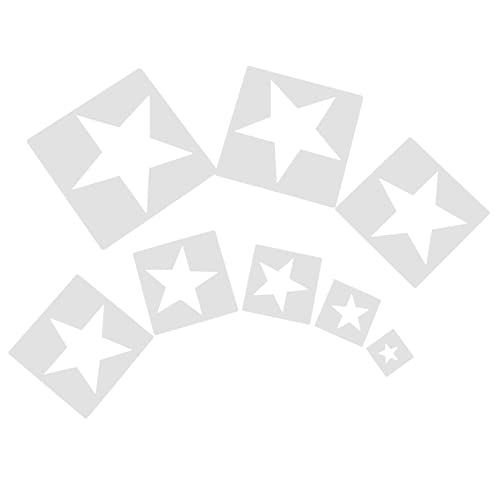 COOPHYA 8 Teilige Malschablonen Zum Basteln, Wiederverwendbare Schablone Zum Malen, Tragbare Sternschablone, Malschablonen Vorlage, Sternschablone Zum Basteln, DIY Sternschablone, DIY von COOPHYA