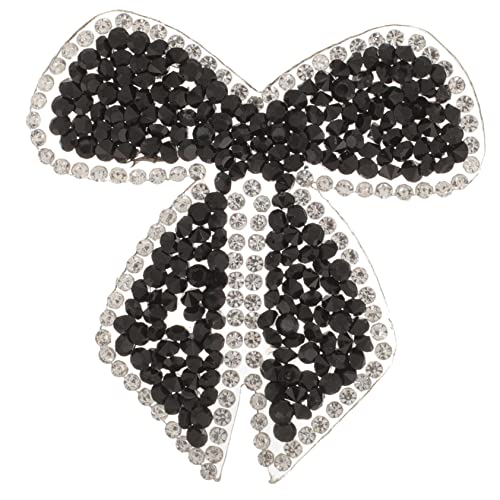 COOPHYA Bügel Patch mit Strass Dekorativer Schleifen Applikation für Kleidung für DIY Dekoration und Reparaturen an Taschen Pullovern und Mehr von COOPHYA