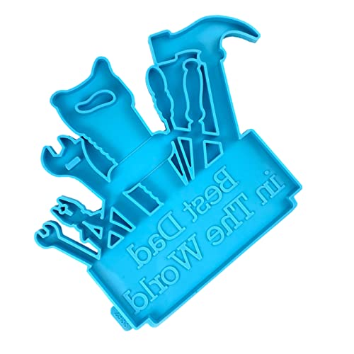 COOPHYA Diy Harz Anhänger Silikonform für Vaterstag Epoxid Türschild Gießform Wiederverwendbar Weich und Reißfest für Bastelprojekte Perfektes zur Feier Vaters von COOPHYA