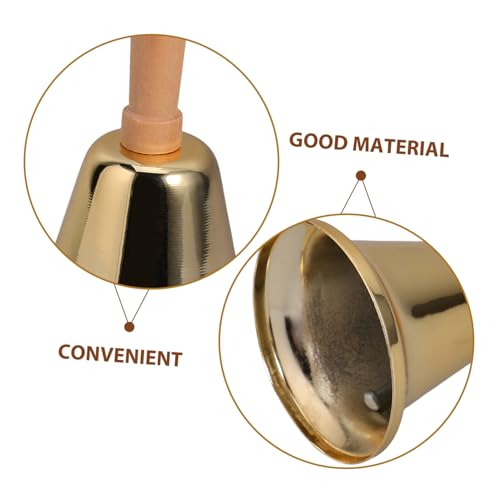COOPHYA Handglocke mit Holzgriff Laute Metall Handklingel Vielseitig als Schul und Empfangsglocke Essenssignalgeber Notfallalarm Goldfarben Robust und Handlich COOPHYA Handglocke mit Holzgriff Laute Metall Handklingel Vielseitig als Schul und Empfangsglocke Essenssignalgeber Notfallalarm Goldfarben Robust und Handlich von COOPHYA