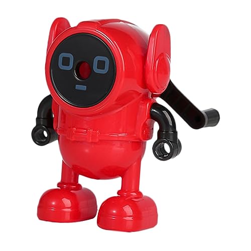 COOPHYA Handkurbel Bleistiftspitzer im Roboterdesign Tragbarer Anspitzer für Schüler für Schule und Freizeit Witziges von COOPHYA