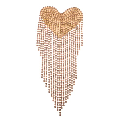 COOPHYA Herz Strass Patches zum Aufbügeln Glitzernde Quasten Applikationen für Kleidung Jeans und Taschen Trendige Dekoration für Partys und Veranstaltungen von COOPHYA