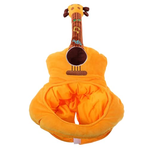 COOPHYA Lustige Gitarren-Kopfbedeckung: Kostümzubehör für Geburtstagspartys für Jungen und Mädchen – Niedliche Instrumenten-Foto-Requisite – Plüsch-Cartoon-Hut für Cosplay und Auftritte von COOPHYA