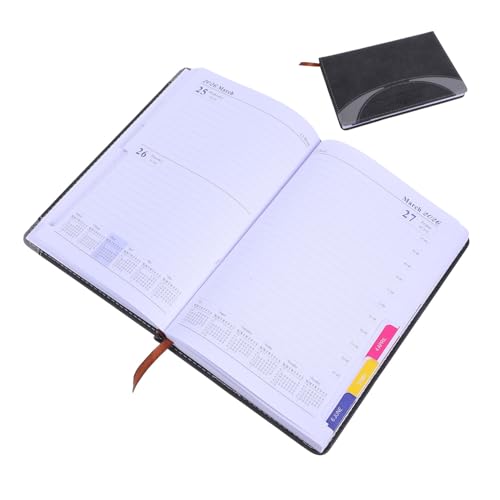 COOPHYA Notizbuch mit PU Cover und Monatlichen Registerkarten Multifunktionales Tagebuch für Persönliche und Berufliche Planung und Tragbar für Notizen und Organisation von COOPHYA