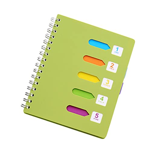 COOPHYA Spiral Notizbuch Grünes Notepad mit Trennblättern Schreibheft für Studenten Tagebuch Journal Reise Notizen und Bürobedarf von COOPHYA