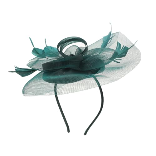 COOPHYA Tea Party Fascinator Kopfbedeckung für Damen Elegantes Hochzeits Headband mit Netzstoff und Federn für Jubiläen und Cocktailpartys COOPHYA Tea Party Fascinator Kopfbedeckung für Damen Elegantes Hochzeits Headband mit Netzstoff und Federn für Jubiläen und Cocktailpartys von COOPHYA