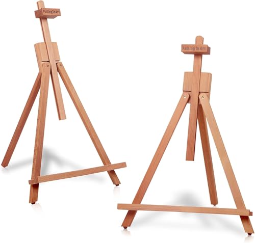 COOZEE 64 cm Buchenholz Staffelei - Tischstaffelei Verstellbar aus Holz A-Form - Tisch Staffelei Holzständer Stativ zum Kunst, Zeichnen, Malen, und Fotos Aufstellen, 2 Stück COOZEE 64 cm Buchenholz Staffelei - Tischstaffelei Verstellbar aus Holz A-Form - Tisch Staffelei Holzständer Stativ zum Kunst, Zeichnen, Malen, und Fotos Aufstellen, 2 Stück von COOZEE