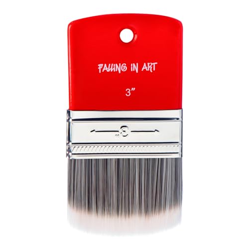 COOZEE Filbert Paddel Pinsel Set, Holzgriff Maßstab Borsten Pinsel für Öl- und Acrylfarben (7.6cm) von COOZEE
