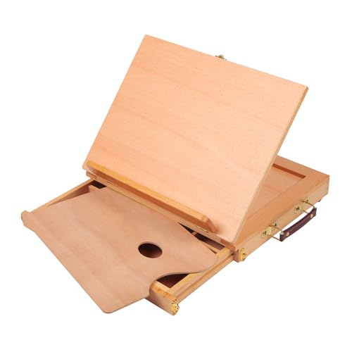 COOZEE einstellbare Tabletop -Skizze Staffelei, tragbarer Massivholz -Schreibtisch Trailsel mit Lagerschublade und Holzpalette für Anfänger, Student, Künstler COOZEE einstellbare Tabletop -Skizze Staffelei, tragbarer Massivholz -Schreibtisch Trailsel mit Lagerschublade und Holzpalette für Anfänger, Student, Künstler von COOZEE