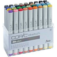 COPIC® Sketch Layoutmarker-Set farbsortiert 1,0 + 6,0 mm, 36 St. von COPIC®